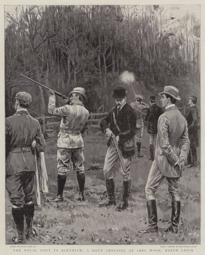 ノースリー、アベルウッドでの1日の射撃、ブレナムへの王室訪問 作： Frank Dadd